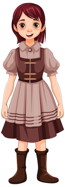 Free Vector woman in bavarian outfit