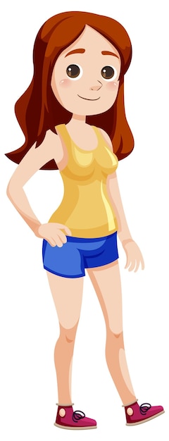 Free Vector woman in casual outfit vector