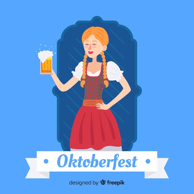 Woman celebrating oktoberfest