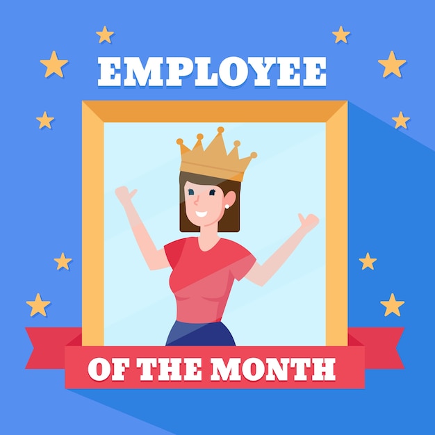 Free Vector woman for employee of the month