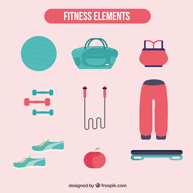 Free Vector woman fitness elements