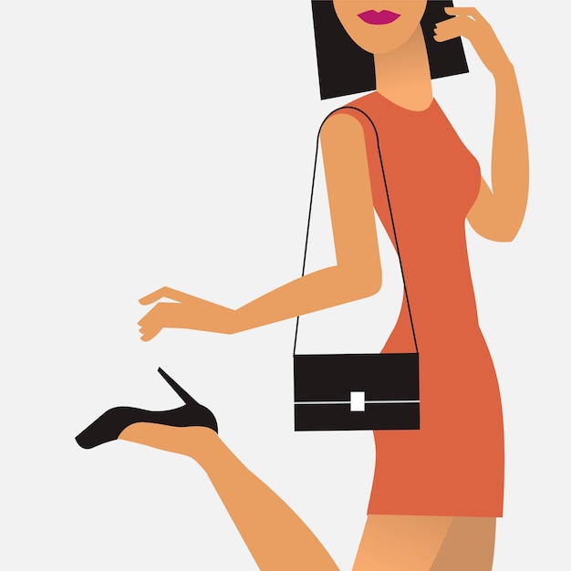 Free Vector woman on the go illustration