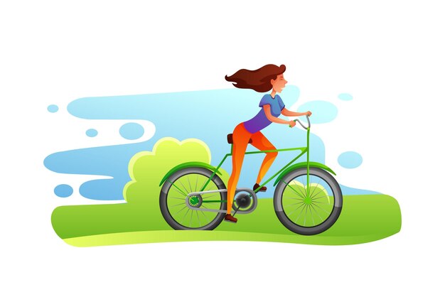 Woman riding a bicycle outdoor activity Eco transport image