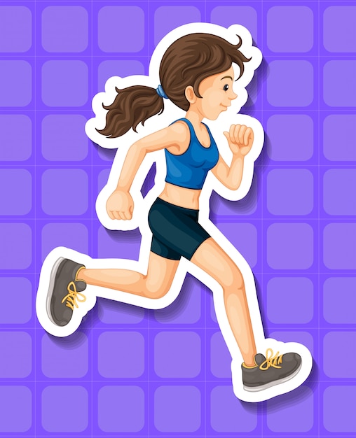 Woman in sport clothes running