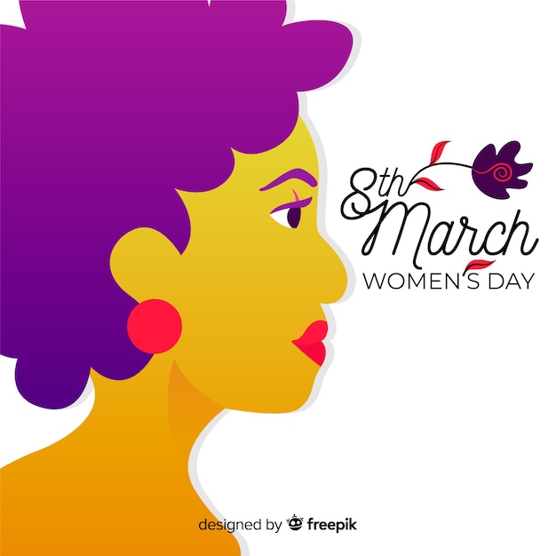 Womans day background with face