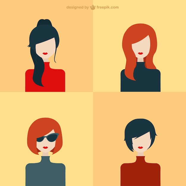 Free Vector women avatars