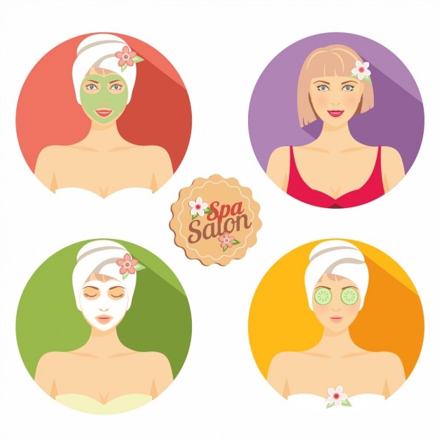 Free Vector women beauty skin care