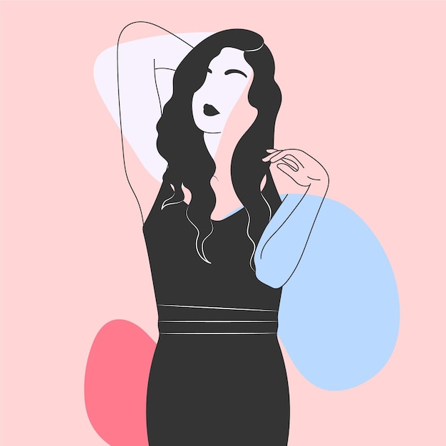 Women in elegant line art style