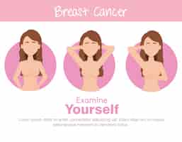 Free vector women figures with breast cancer