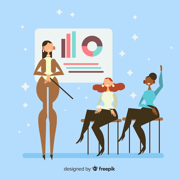 Free Vector women at the office background