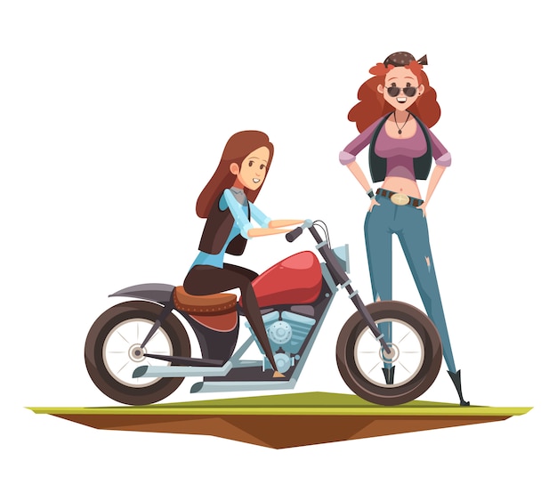 Free Vector women on the ride 