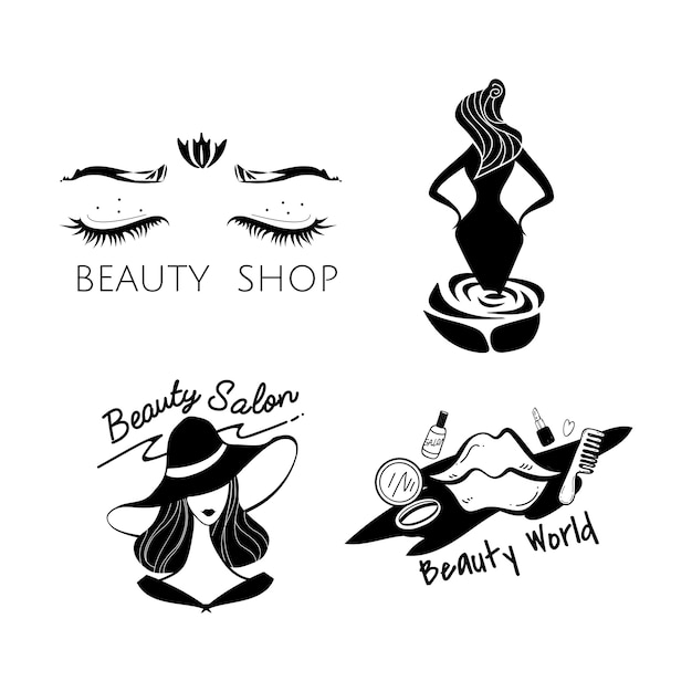 Free Vector women s beauty and fashion logo vector