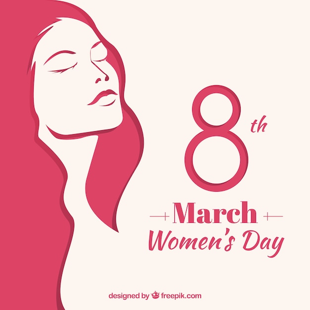 Women's day background in flat design