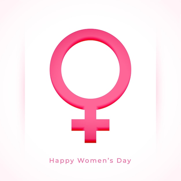 Free vector women's day background with female symbol in paper style