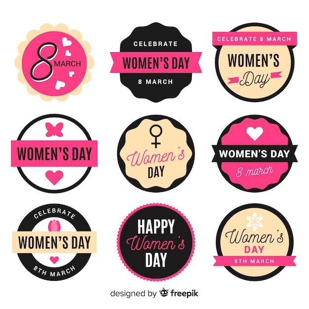 Women's day badge collection