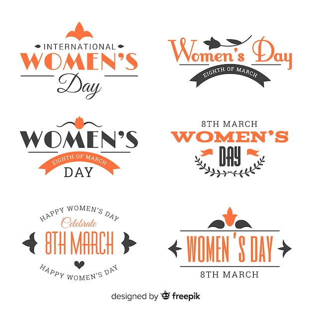 Women's day badge collection