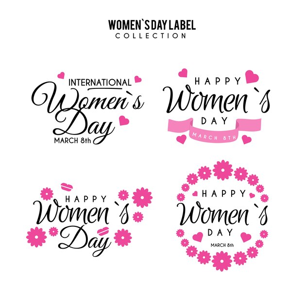 Women's day label collection