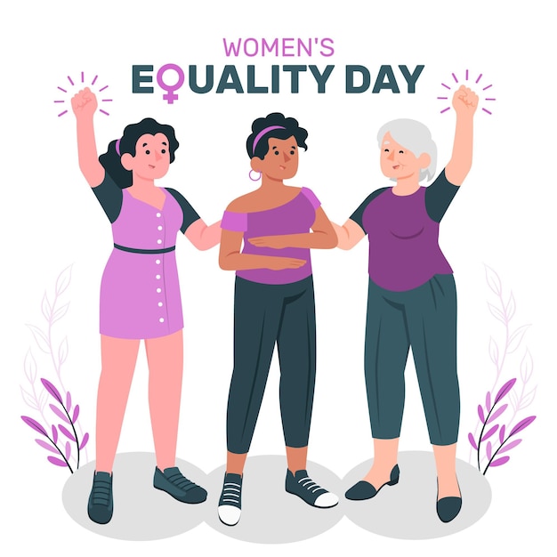 Free Vector women's equality day concept illustration