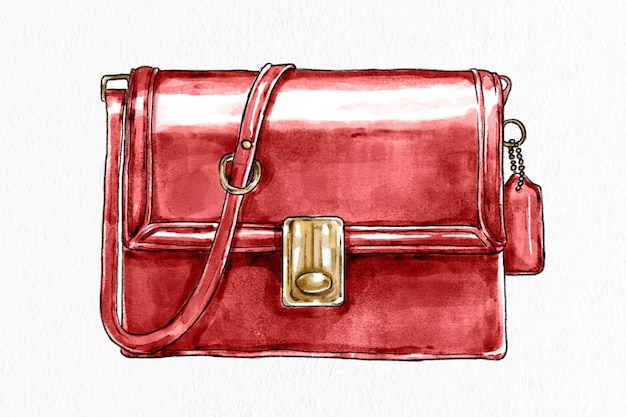 Free Vector women&#39;s purse vector hand drawn fashion illustration