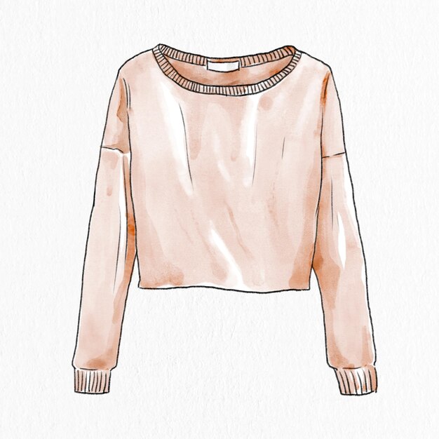 Women&amp;#39;s sweater vector hand drawn fashion element