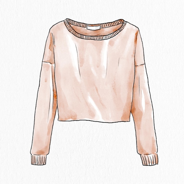 Women&amp;#39;s sweater vector hand drawn fashion element