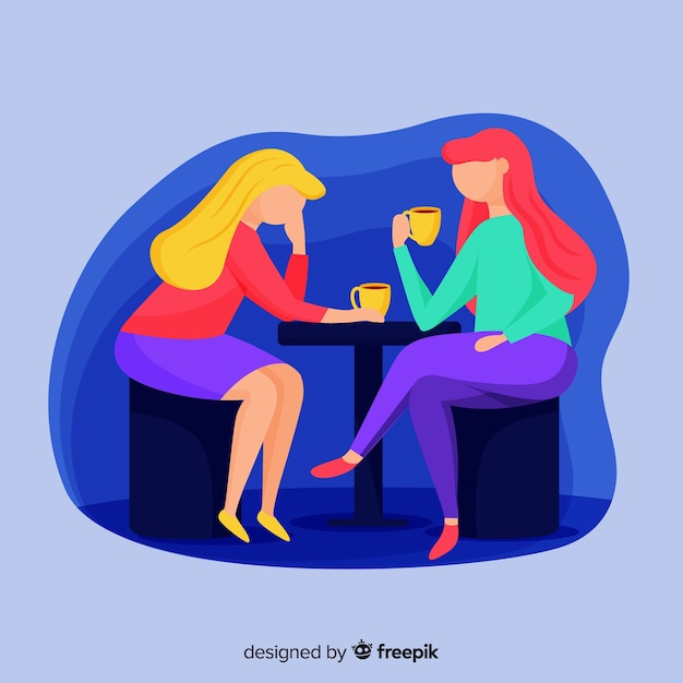 Free Vector women talking