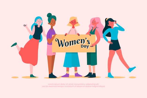 Free Vector womens day concept in flat design