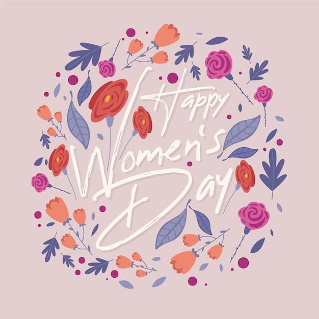 Womens day concept with flowers