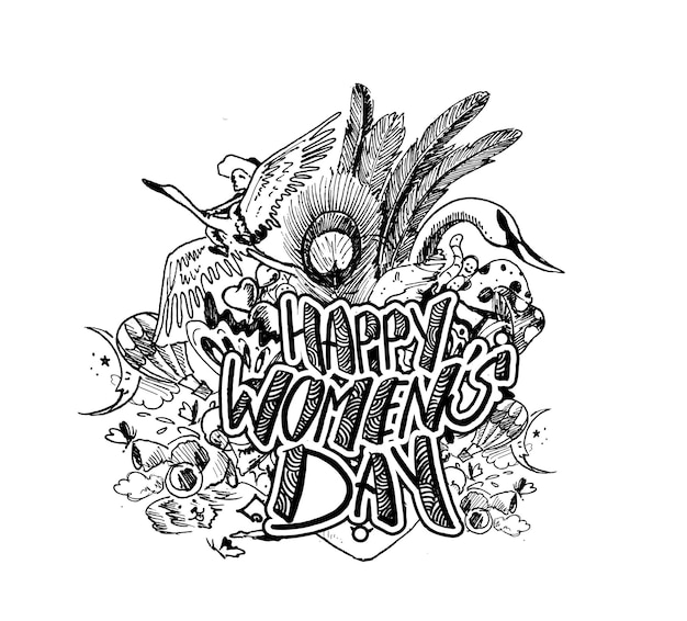 Womens Day Greeting Card Design.