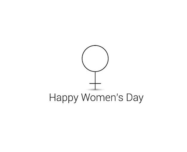 Free Vector womens day greeting card design.