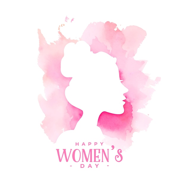 Womens day watercolor card design