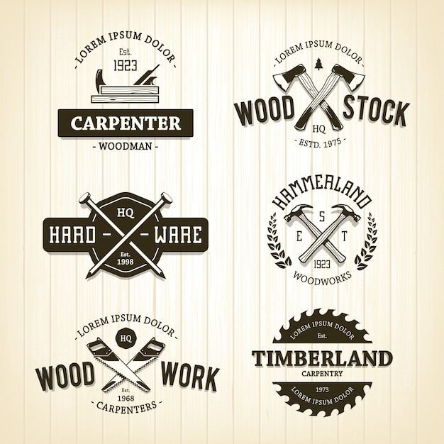 wood logo template