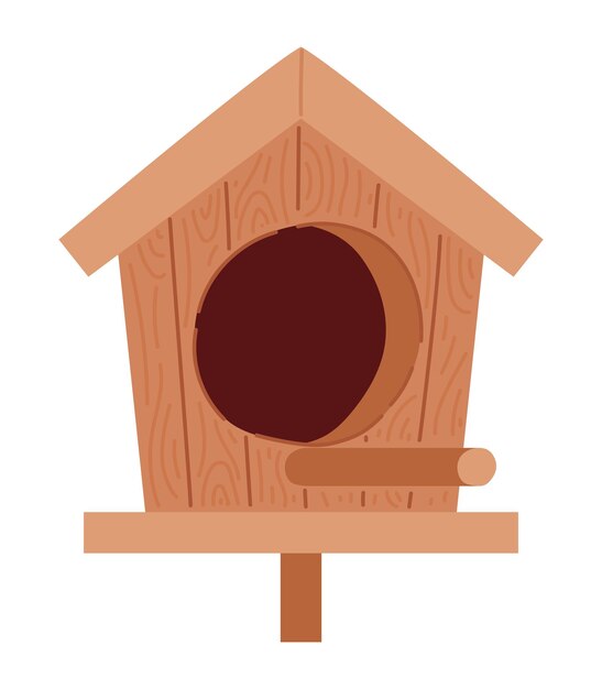 Free Vector wooden birdhouse design