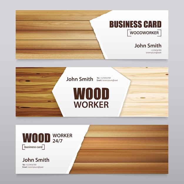 Wooden Finishing Horizontal Banners