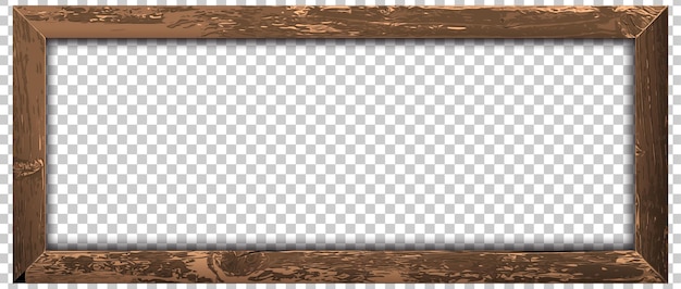 Free Vector wooden horizontal size photo frame