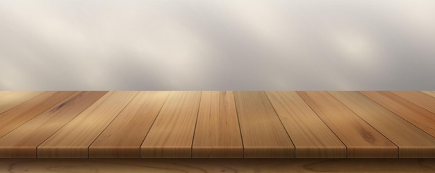 Free Vector wooden kitchen tabletop with sunlight wood table