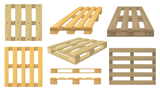 Wooden pallets set.