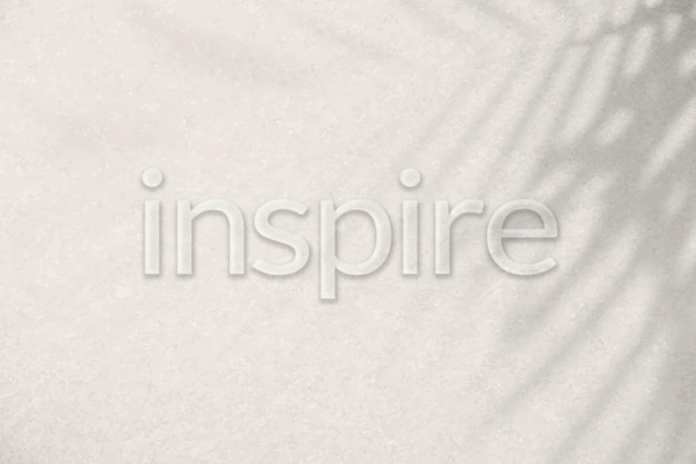 Word inspire embossed typography font