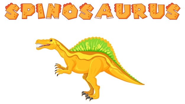 Wordcard design for spinosaurus