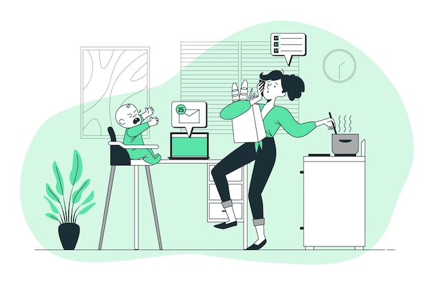 Work life balance concept illustration