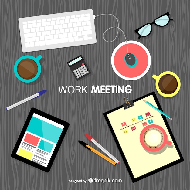 Free Vector work meeting background