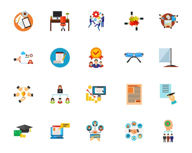 Workflow icon set