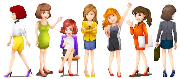 Free Vector working women