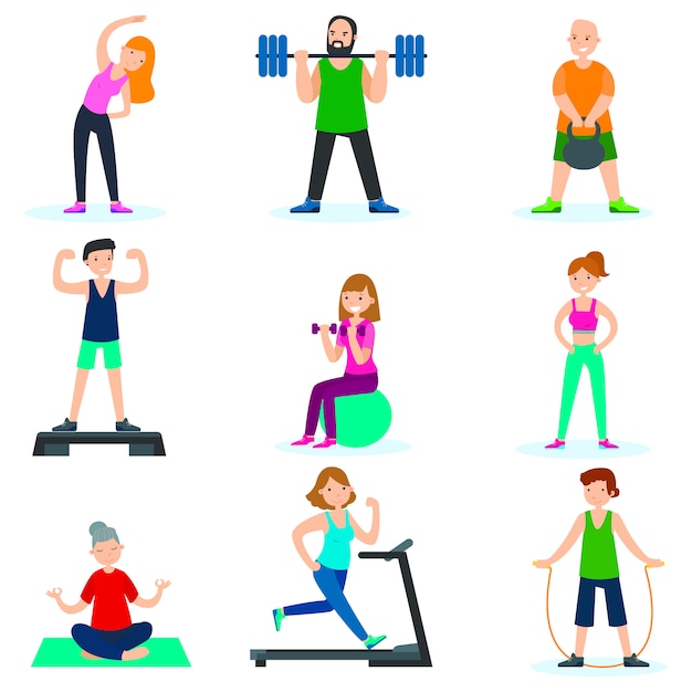 Workout People Set