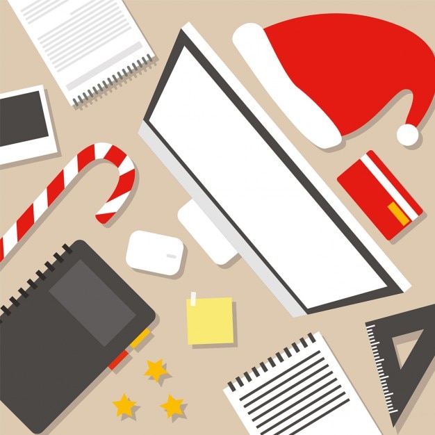 Free Vector workplace christmas