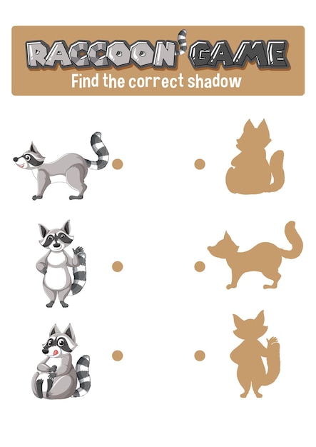 Free Vector worksheet design for matching animals