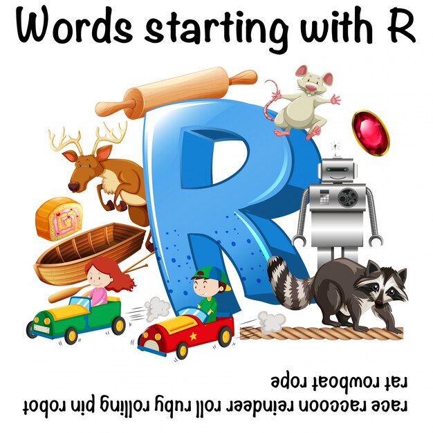 Worksheet design for words starting with R