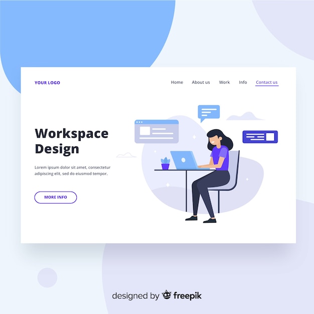 Workspace design landing page