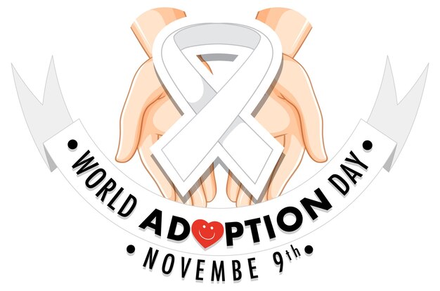 Free Vector world adoption day logo design