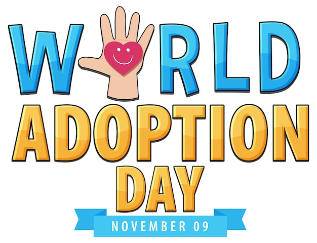 Free Vector world adoption day poster design